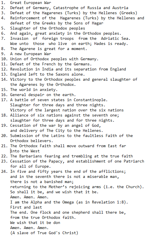 Anon Prophecy 1053 English
